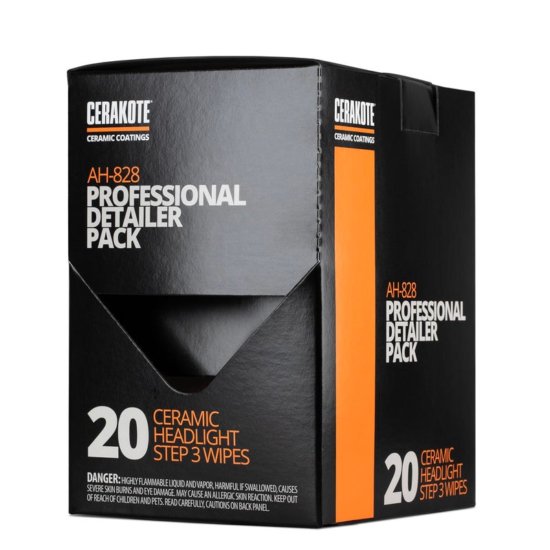 CERAKOTEÂ® Ceramic Headlight Restoration Professional Detailer Pack (20 Ceramic Wipes) - Brings Headlights Back to Like New Condition - Step 3 Only - Image 1